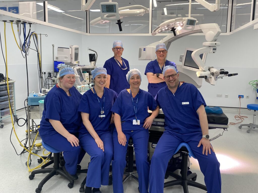 Mr Wadley, Dr Maddison and the Theatre Team